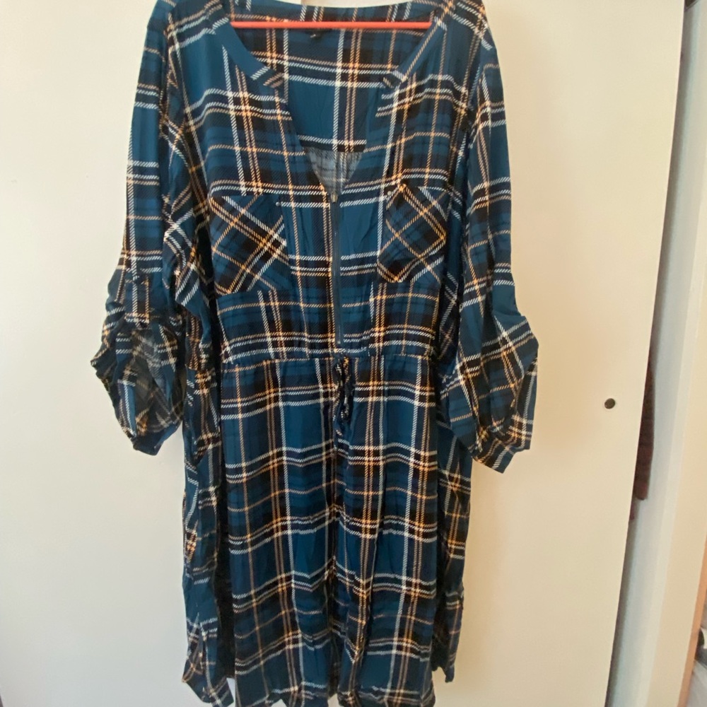 Torrid Plaid Shirtdress Size 5